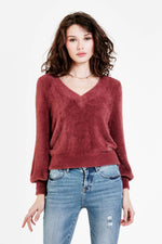 Dear John - Valli Plush Sweater in Withered Rose