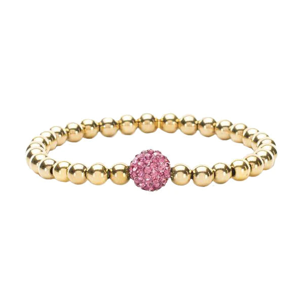 RC - Ireland Beaded Bracelet - Pink/Gold