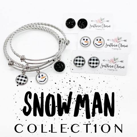 Southern Charm - Snowman Collection - Matching Bracelet & Earrings