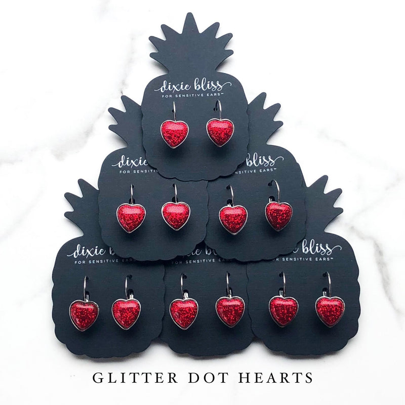 Dixie Bliss - Glitter Dot Heart Leverback