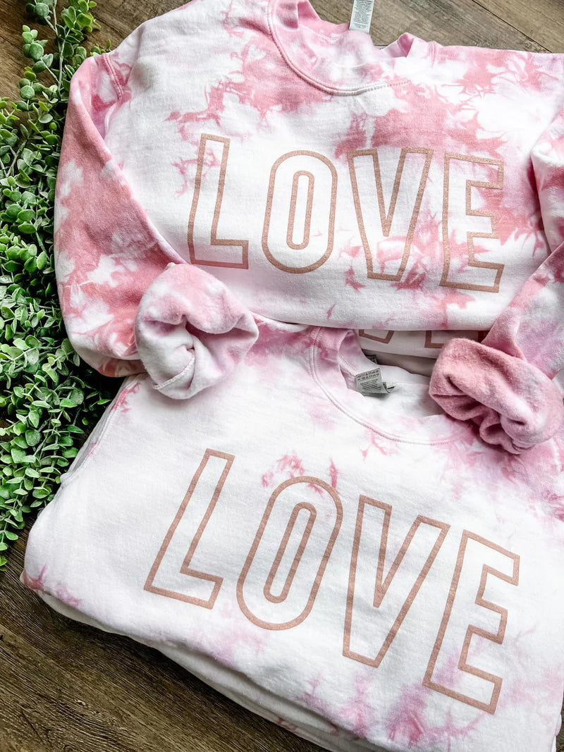 Love Rose Tie-Dye Sweatshirt