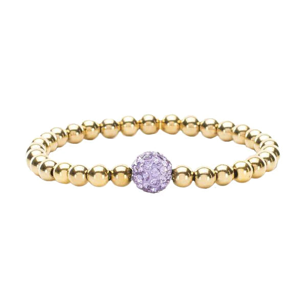 RC - Ireland Beaded Bracelet - Light Purple/Gold