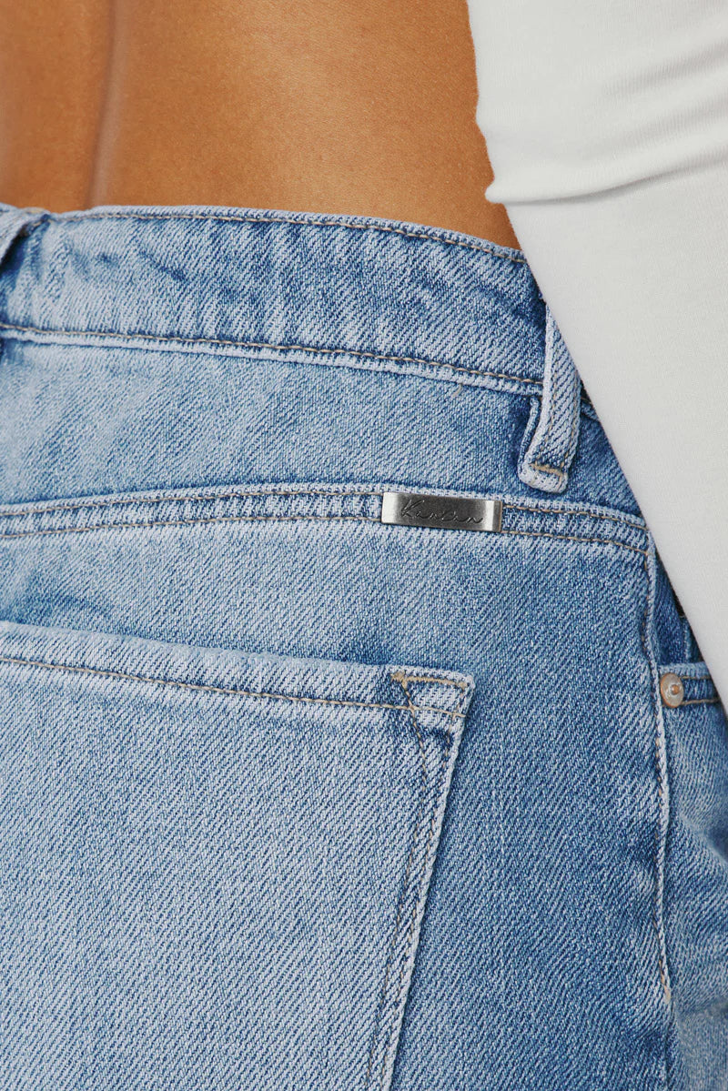 Kancan Jovana Ultra High Rise Shorts - Light Wash