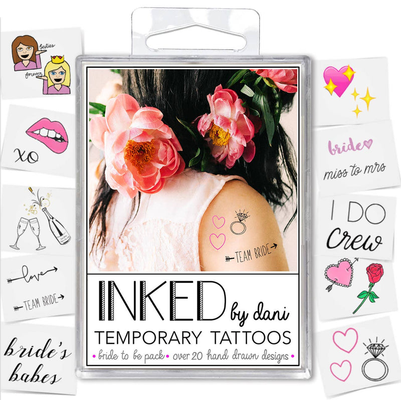 Inked By Dani Temporary Tattoo - Bride To Be Temporary Tattoo Pack